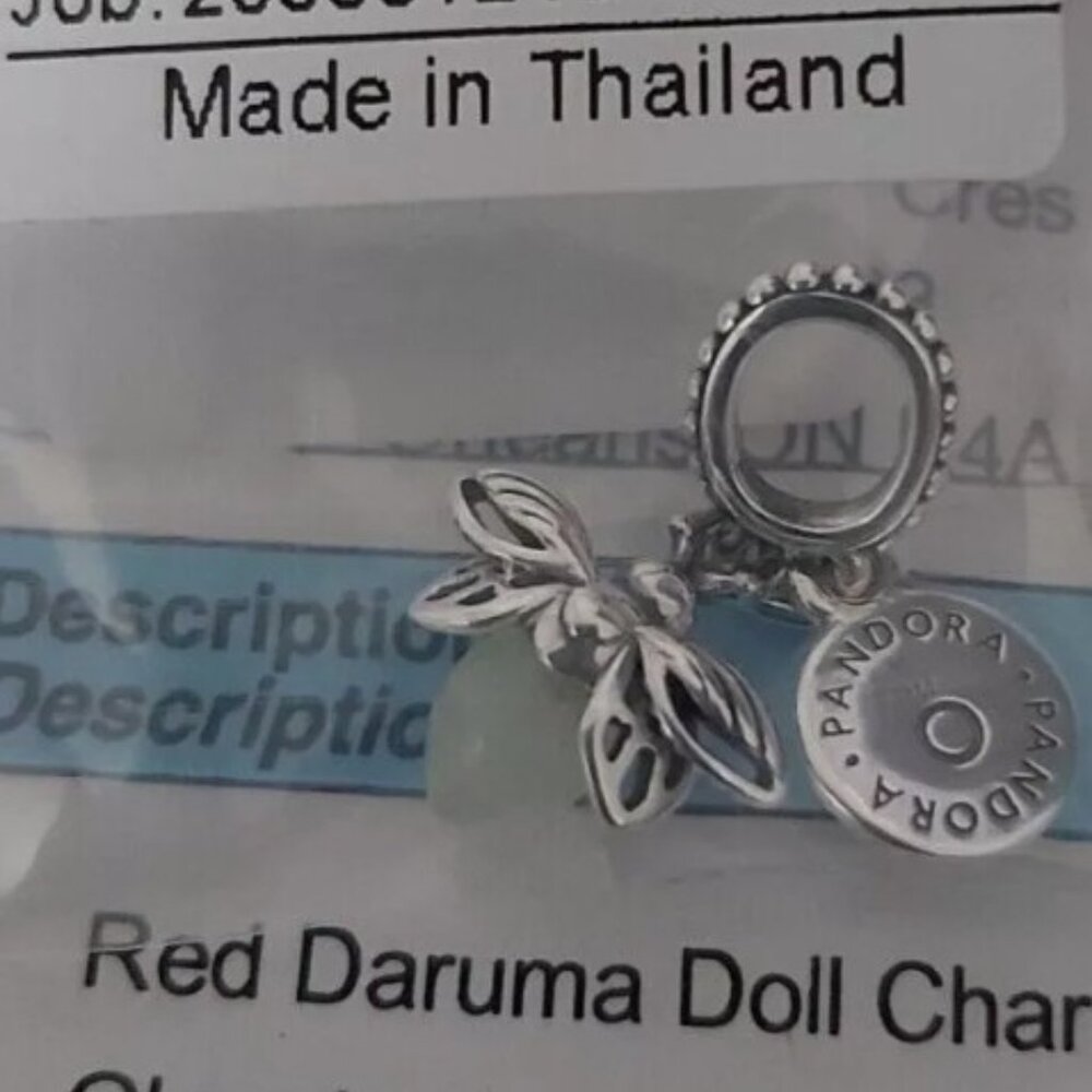 Authentic PANDORA Sterling Silver Glow-in-the-dark Firefly Dangle 799352C01